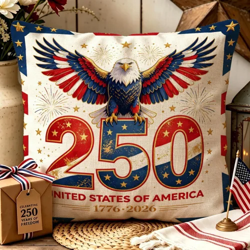 Miniatura 23 de ArogGeld Patriotic Pillow Covers 16x16 Inch 4th of July Dog Decorations America Flag Striped Star Throw Pillow Covers Personalized Funny 250th