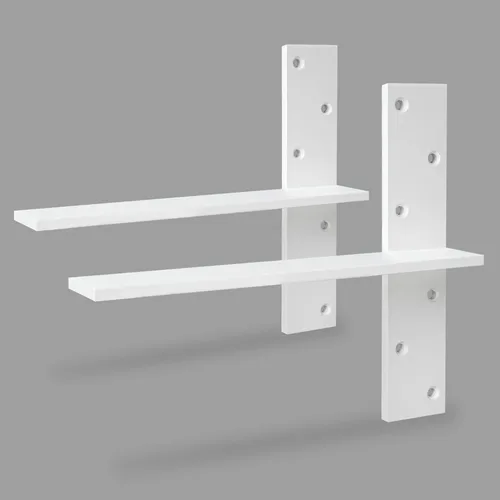 Miniatura 26 de Soporte de encimera colgante gratuito de 8 pulgadas de largo x 2.5 pulgadas de ancho, paquete de 2 soportes de estante de pared flotante oculto