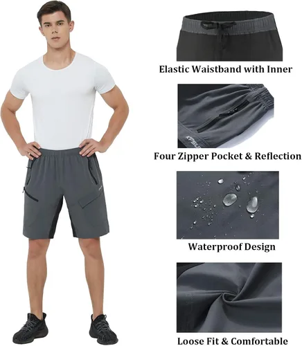 Miniatura 5 de Pantalones cortos de ciclismo de montaña para hombre acolchados 3D holgados ligeros para ciclismo equitación entrenamiento