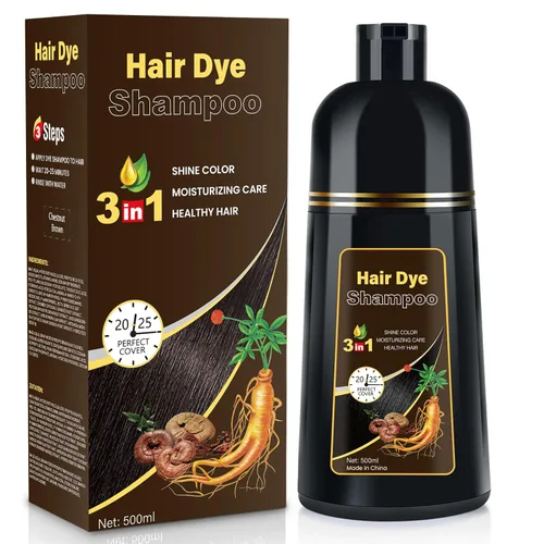 Miniatura 10 de YOURTONE Champú de tinte para cabello castaño oscuro 3 EN 1, champú de color para cabello gris con cobertura para mujeres y hombres, fórmula herbal