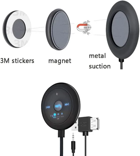 Miniatura 8 de Reproductor de MP3 para coche Receptor transmisor FM inalámbrico manos libres llamada función de memoria TF tarjeta U disco AUX Player