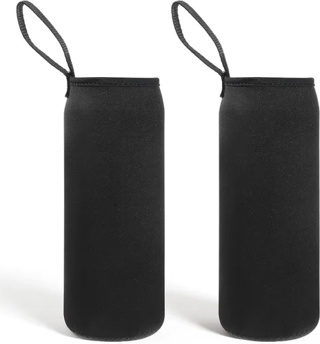 2 fundas para botella de agua, bolsa de transporte para botella de agua, 33.8 onzas, portátil, gruesa, aislada, funda protectora de neopreno para