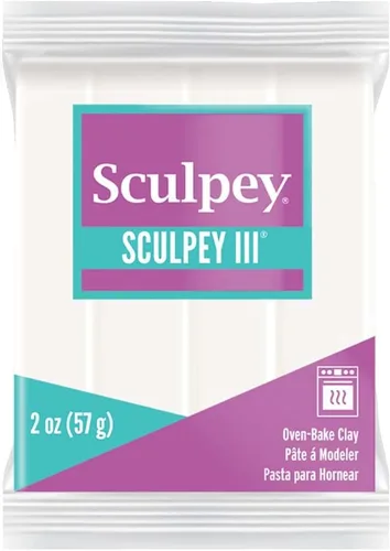 Arcilla polimérica Sculpey III, Polyform de 2 onzas, Blanco