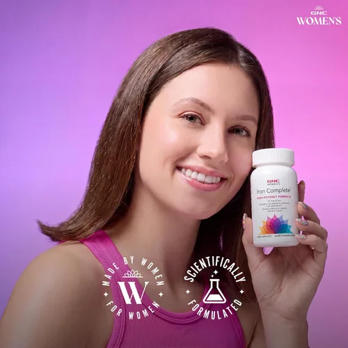 Miniatura 6 de GNC Multivitamínico completo de hierro para mujer, mejora la capacidad de absorber hierro, 60 cápsulas