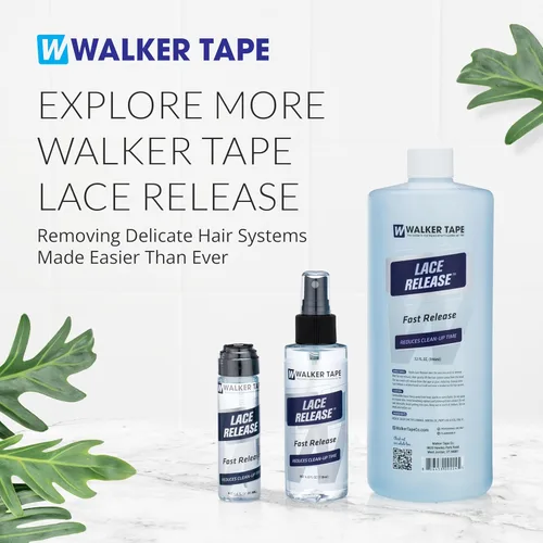 Miniatura 7 de Walker Tape Spray de liberación de encaje, solución de alcohol de 4 onzas líquidas para sistemas de malla, levantador adhesivo seguro para la piel