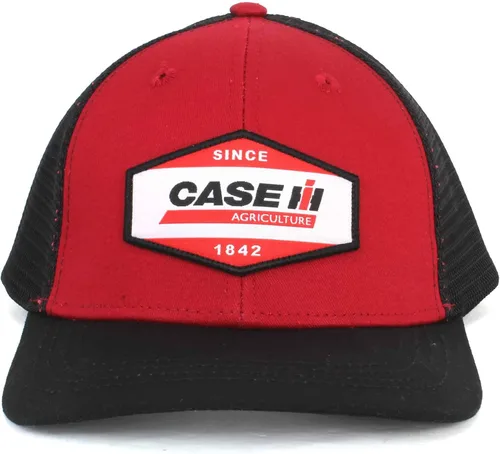 Miniatura 2 de Case IH Camionero de parche tejido rojo y negro de dos tonos, Multi