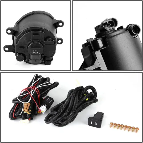 Miniatura 4 de DNA MOTORING FL-ZTL-137-CH Luz antiniebla LED DRL con interruptor lado del conductor y pasajero mejora la visibilidad [compatible con Camry 10-11]