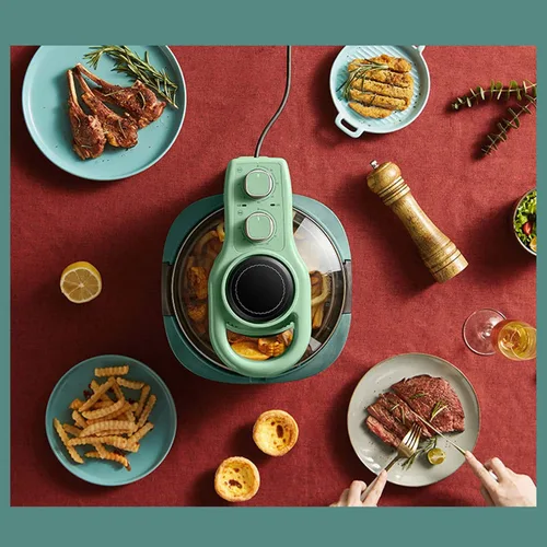 Miniatura 2 de Household 5L Electric Air Fryer Oil Free Low Fat Cooking Automatic Oil-Free Fryer French Fries Fryer