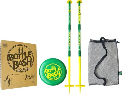Bottle Bash Outdoor Flying Disc Game Set – Frisbee Toss Backyard and Beach Game for Family, Adult & Kids - Beersbee & Polish Horseshoes Novato