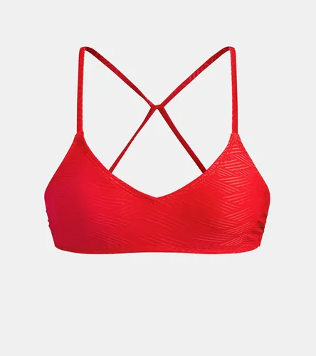 Miniatura 64 de CUPSHE - Parte superior de bikini para mujer; traje de baño superior con diseño cruzado, tirantes delgados y escote en V