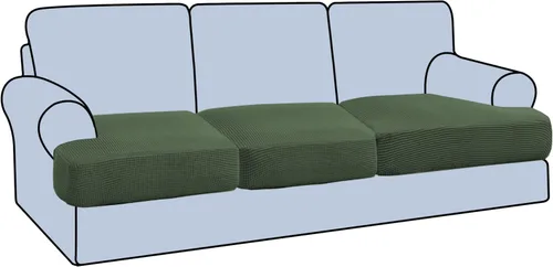 Miniatura 39 de H.VERSAILTEX Funda Elástica para Sillón Sofá con Cojín en Forma de T, Fundas de Cojín en T para Sala de Estar, Funda para Sillón Sofá, Funda