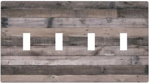 Miniatura 59 de Cubierta de Interruptor de Palanca Única de Asta de Venado de Madera de Estilo Rústico de Granja Placa Decorativa de Pared de 1 Banda Placa Frontal