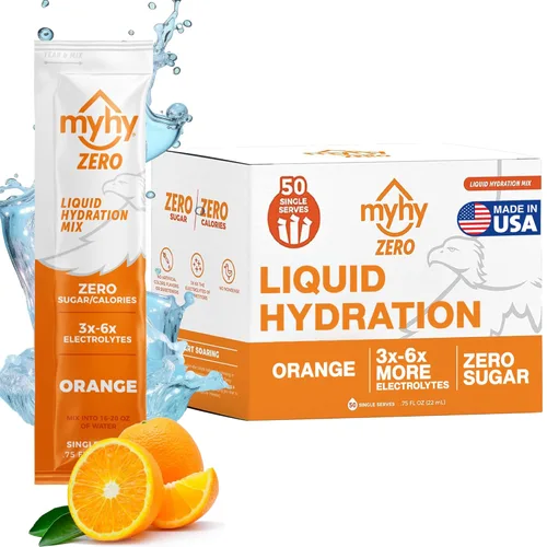 Miniatura 13 de MyHy ZERO - Paquetes de hidratación líquida – Mezcla de bebidas con electrolitos, paquetes hidratantes líquidos con electrolitos para hidratación