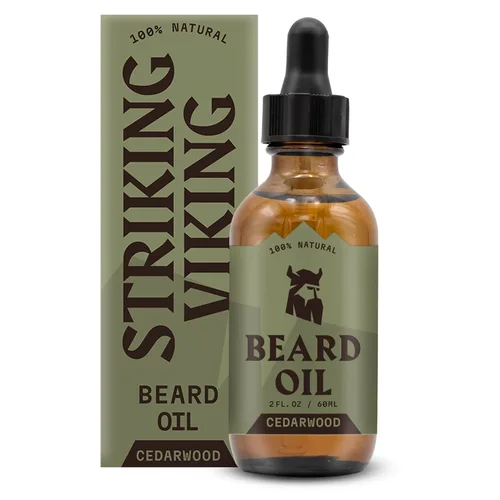 Miniatura 11 de Striking Viking Aceite de vainilla para barba para hombres, acondicionador derivado naturalmente con aceites de argán y jojoba para suavizar