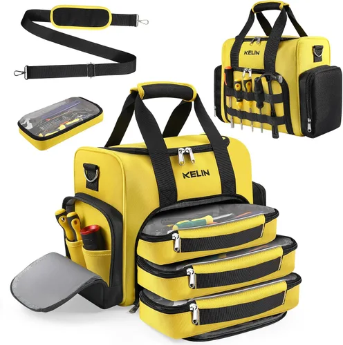 KELIN Organizador de caja de herramientas, organizador de llaves, caja de herramientas, bolsas de herramientas para almacenamiento de hombres, bolsa