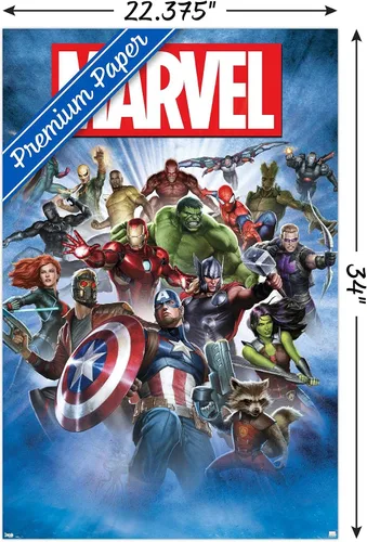 Miniatura 3 de Trends International Marvel Comics - Póster de pared con foto de grupo, 22.375 x 34 pulgadas, versión premium sin marco