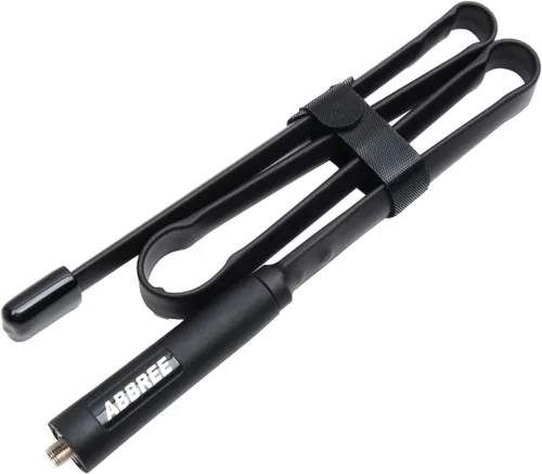Miniatura 7 de Abbree SMA - Antena de banda dual hembra VHF/UHF 144/430 MHz antena de látigo suave de alta ganancia para radio bidireccional Baofeng UV-5R UV-82.