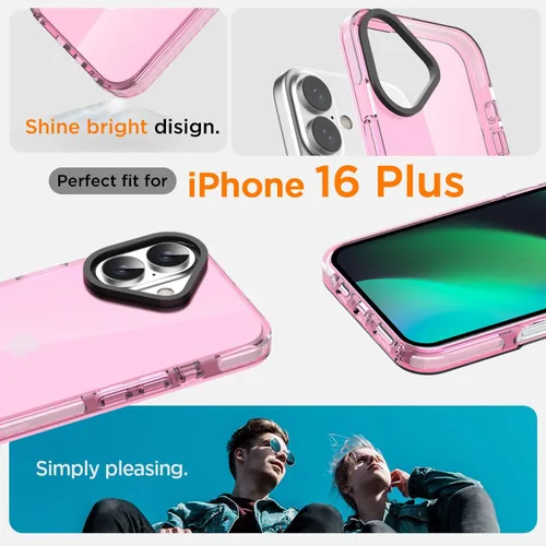 Miniatura 193 de AICase Funda protectora para iPhone 16 compatible con iPhone 16, delgada, ligera, transparente [no amarillenta] Diseño vibrante
