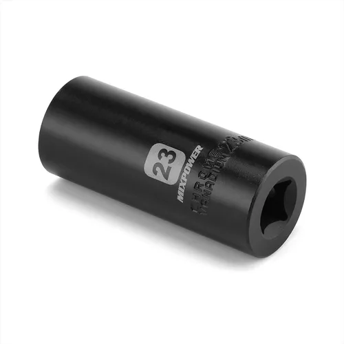 Miniatura 2 de MIXPOWER Juego de llaves de impacto profundo de 1/2 pulgada – 23 mm, métricas, CR-V, profundas, 1/2" Dr. Juego de llaves de 6 puntas