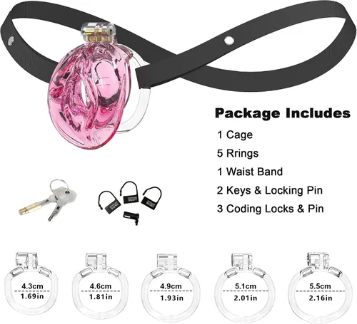 Miniatura 4 de Jaula de castidad para hombres Sissy con una vagina suave y realista - Dispositivo de castidad Yithuet Cobra de material TPE suave, transpirable