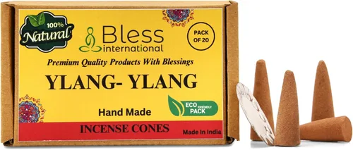 Miniatura 35 de Bless International Conos de incienso 100% naturales de lavanda hechos a mano, sumergidos a mano, libres de químicos orgánicos para purificación