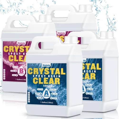 Miniatura 10 de Kit de Resina Epoxi de 2 Galones, Resina Epoxi Transparente como el Cristal Mejorada Segura para Alimentos con Bomba, Autonivelante y Sin Burbujas