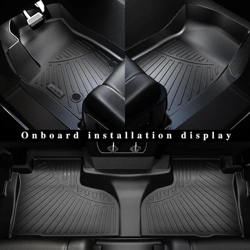 Miniatura 4 de Alfombrillas de Piso para Ford Expedition MAX 2018-2024 (Solo Compatible con 7 Asientos-2 Filas de Asientos Individuales No Cortos) & Alfombrilla