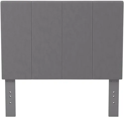 Furniture of America Preston - Cabecera de tela, tamaño matrimonial/Queen, color marfil/gris