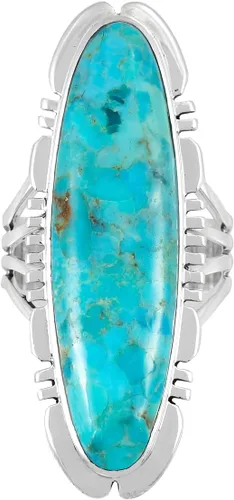 Miniatura 4 de Anillo de Plata de Ley con Turquesa Genuina y Piedras Preciosas (SELECCIONAR color)