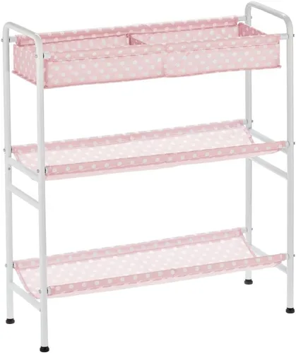 Miniatura 6 de mDesign Marco de metal de 3 niveles, carrito organizador vertical de almacenamiento de juguetes para dormitorio de niños/niños, sala de juguetes