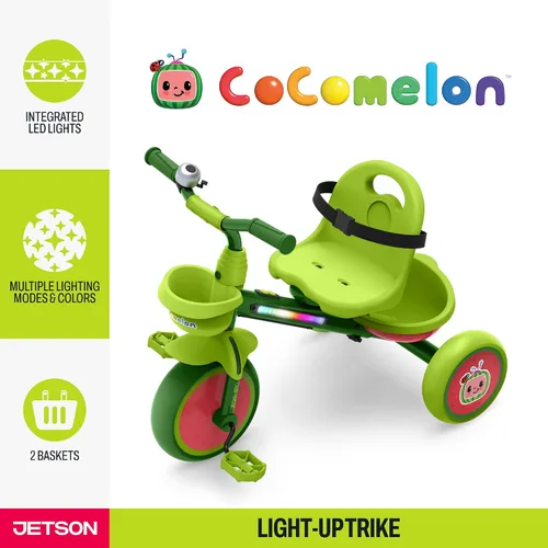 Miniatura 2 de Jetson Light-Up Trike, Front and Rear Baskets, Multi-Colored LED Lights, Seatbelt and Bell