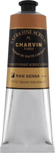 Miniatura 139 de Charvin Pintura acrílica profesional extrafina – verde absenta, tubo de 2.1 fl oz, pigmentos de triple fresado, resistente a la luz, pinturas