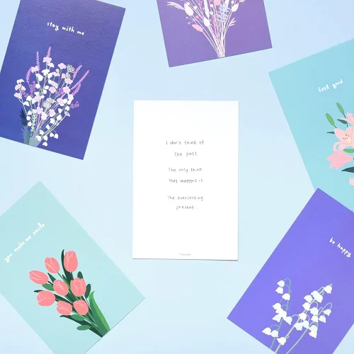 Miniatura 6 de Monolike Flower for you Tarjetas individuales - Mezcla de 24 paquetes, encantadoras 24 tarjetas individuales Flor para ti 24p