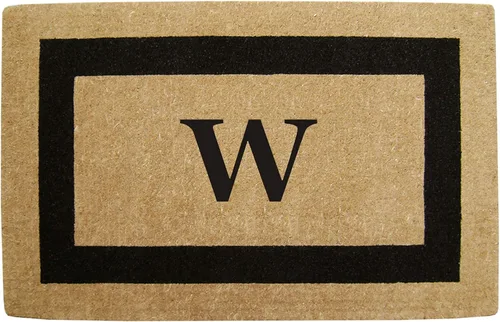 Miniatura 56 de Tapete de fibra de coco natural, para puerta de entrada, rectangular, resistente, para patio, atrapador de suciedad antideslizante, decoración