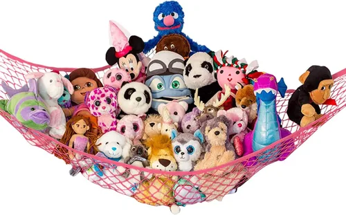 Miniatura 39 de Lilly's Love Hamaca para animales de peluche, organizador colgante de esquina, almacenamiento de juguetes, red de almacenamiento de animales