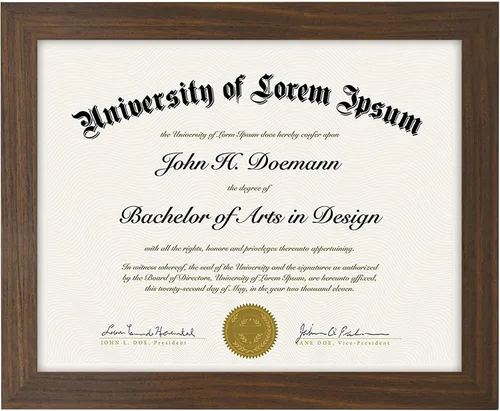Miniatura 15 de Americanflat - Marco de diploma de 8.5 x 11 pulgadas con vidrio resistente a las roturas - Marcos de documentos con madera de ingeniería - Colección
