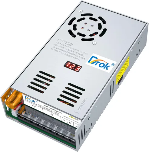 Miniatura 12 de DROK Fuente de alimentación de 12V, CA 110V 220V a CC 0-12V 0-40A 480W Convertidor Buck, adaptador regulado ajustable de voltaje y amperios 5V 9V
