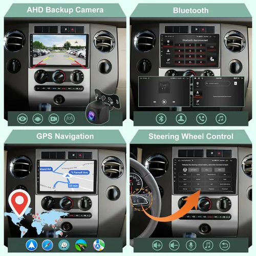 Miniatura 5 de [2G+64G] Radio de coche Android para Ford Expedition 2007-2017 (solo para A/C manual), estéreo de pantalla táctil de 9 pulgadas, Carplay/Android