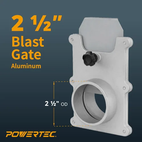 Miniatura 2 de POWERTEC 70134V - Puerta de explosión de 2-1/2 pulgadas para colector de polvo, accesorios de recolección de polvo, 1 paquete