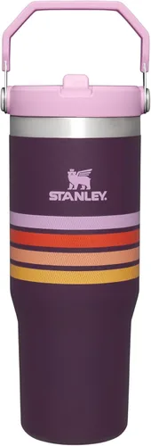 Miniatura 62 de Stanley IceFlow - Vaso con pajilla abatible con asa, de 20 onzas, tapa giratoria y popote abatible, botella de agua resistente a fugas, acero