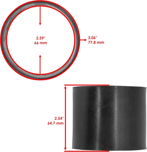 Miniatura 2 de Caltric 2 adaptadores de goma flexibles de entrada de aire compatible con Can-Am Outlander 400 / Max 400 2003-2008