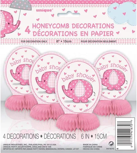 Miniatura 2 de Decoración única de 6 pulgadas, mini elefante rosa para baby shower, 4