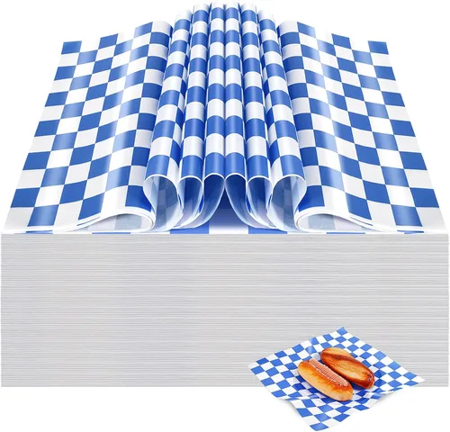 Miniatura 11 de Colarr 1000 hojas de papel encerado a granel de 15 x 15 pulgadas, papel grande para envolver sándwiches a cuadros, para hamburguesas, pan, Negro