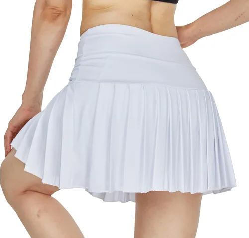 HonourSex Falda de Tenis Plisada para Mujer, Faldas de Golf con Bolsillos, Falda con Pantalones Cortos para Entrenamiento, Deportes, Senderismo,