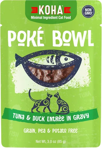 Miniatura 11 de KOHA Pet Food Poké Bowl - Paquete variado de comida húmeda para gatos en salsa, 5 sabores, combinaciones de atún de salmón, pollo, pato, camarones