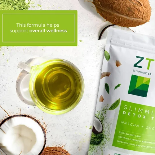 Miniatura 9 de Dr. Zisman ZT Slimming - Mezcla de desintoxicación Matcha-Coco, té para controlar el peso con efectos antioxidantes, mejora el estado de ánimo