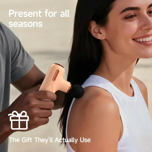 Miniatura 8 de HEYCHY Súper mini pistola de masaje de tejido profundo, masajeador muscular de percusión de tamaño bolsillo con 4 cabezas para hombres, mujeres