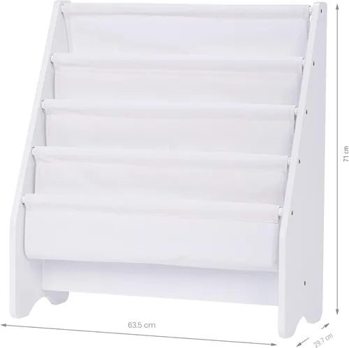 Miniatura 3 de UTEX Estantería para niños, estante para libros para habitaciones de niños, estantería de 4 niveles para niños, niños pequeños, estante para libros