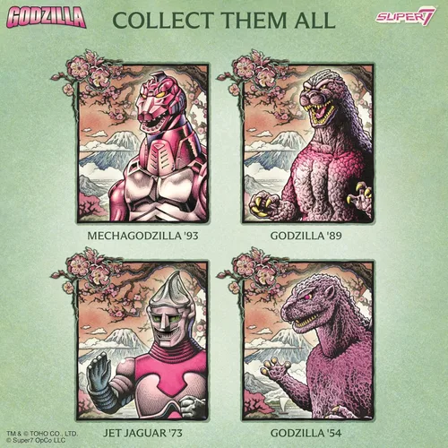 Miniatura 7 de Super7 Figura de reacción Toho Godzilla '89 (Festival de flor de cerezo) – Figura de acción de Toho Godzilla de 3.75 pulgadas – Coleccionables