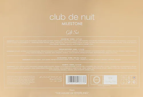 Miniatura 3 de Armaf Club De Nuit Milestone - Juego de 4 piezas para hombre